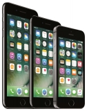 Die Apple iPhone Familie mit dem iPhone 7 Plus, iPhone 7 und iPhone SE