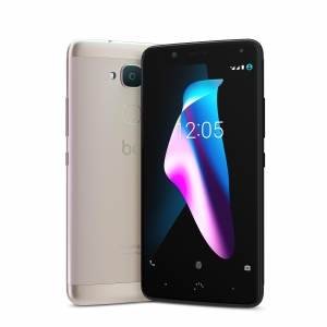 BQ Aquaris V in schwarz und gold