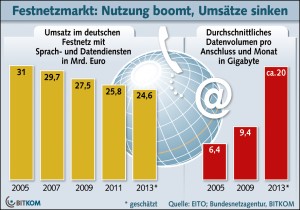 Bitkom Festnetzmarkt Entwicklung