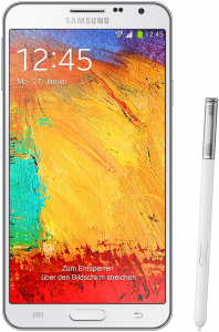 Samsung GALAXY Note 3 Neo SM-N7505 white front mit S Pen