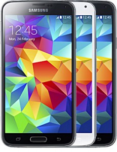 Samsung Galaxy S5 schwarz, weiß, blau