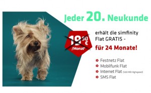 Simfinity Neukundenaktion Allnet Flat gratis