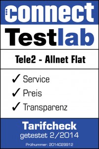 Tarifcheck connect Testlab Tele2 Zertifikat