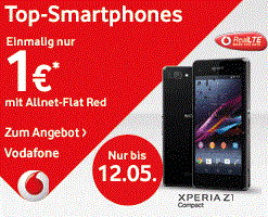 Top Smartphones bei Vodafone mit Red S Allnet Flat Smartphone Tarif