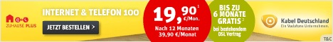 Kabel Deutschland Aktion Internet und Telefon 100 mit 30 Euro Online-Vorteil und gratis WLAN Kabel-Router