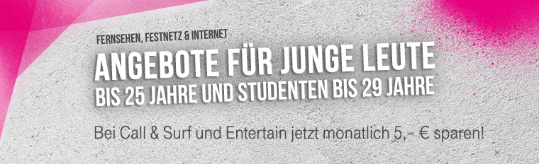 Telekom Call & Surf und Entertain für junge Leute