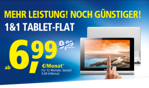 Die 1&1 Tablet-Flat - Mehr Leistung - Noch günstiger