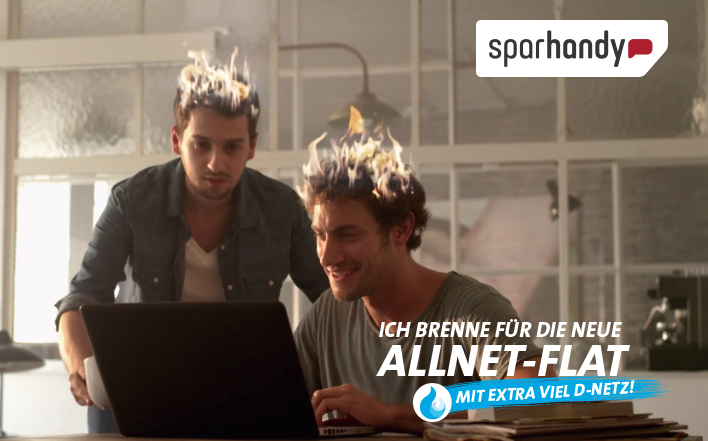 Sparhandy TV Spot Screenshot zur Sparhandy.de Allnet-Flat