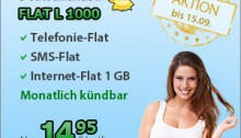DeutschlandSIM Smartphone-Supertarif mit 1 GB Internet-Flat nur 14,95 Euro