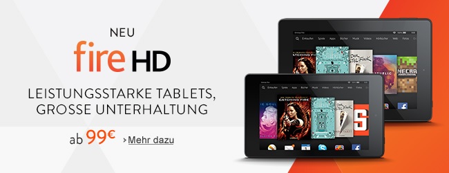 Die neuen Amazon fire HD Tablet PCs sind leistungsstark und sorgen für große Unterhaltung