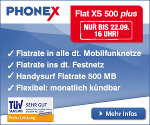 Phonex Wochenendaktion Flat XS 500 plus