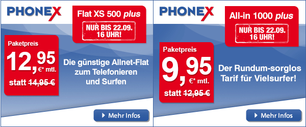 Phonex Wochenendaktion Überblick
