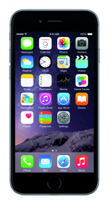 iPhone 6 Spacegrau Homescreen