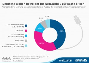 Ergebnisse der Statista-Befragung zum Thema Internet-Breitbandausbau