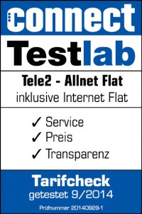 Tarifcheck Testlab Siegel Tele2
