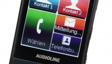 Kompaktes Mobiltelefon Audioline MT 1000 mit Touchscreen