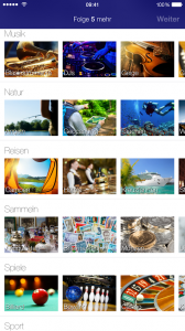 Inlope Auswahlmenü Interressensgebiete