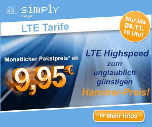 simply LTE-Tarife Aktionswochenende