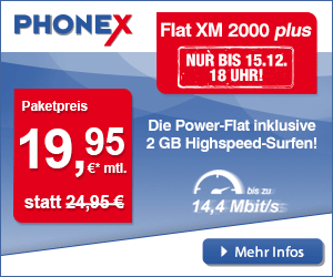 Phonex Advent Aktionstarif Flat XM 2000 plus