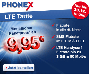 Phonex Silvester-Aktion LTE Allnet Flatrates