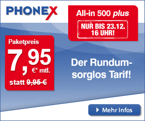 Phonex Smartphone-Tarif Weihnachtsaktion zum vierten Advent