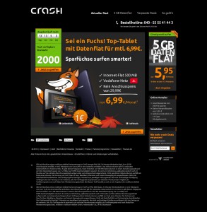 crash-tarife Daten-Deal - Lenovo Tab A8 mit Vodafone Datenflat 500