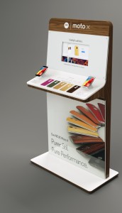 Interaktives Smartphone Produkt-Display für Motorola Moto X MotoMaker