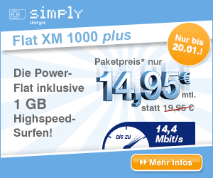 Simplytel Aktionstarif Flat XM 1000 plus