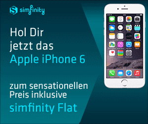 simfinity-Flat Aktionsangebot - Das iPhone 6 für einmalig 1 Euro Zuzahlung