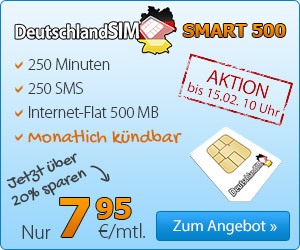 DeutschlandSIM Smart 500 Tarif Aktion