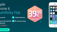 Die günstige simfinity Allnet-Flat mit dem aktuellen iPhone 6 für nur 39,90 Euro monatlich
