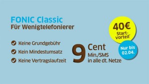 FONIC Prepaidtarif Aktion bis April 2015