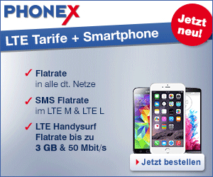 Günstige Phonex LTE Allnet-Flat Smartphone-Tarife mit Top Smartphones im Paket