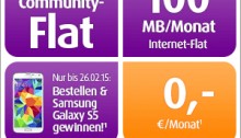 netzclub Aktion – Gratis mobiles Internet – Gratis Community-Flat – Samsung Galaxy S5 Gewinnspiel