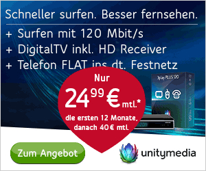 Neue 3play Produktpalette bei Unitymedia