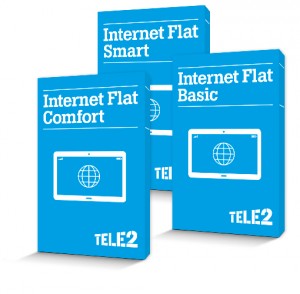 Produktübersicht der mobilen Internet Flats von Tele2