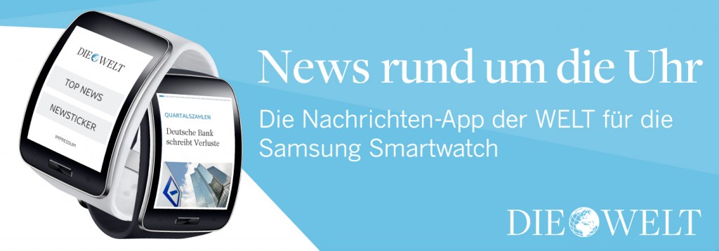 Samsung Gear S mit DIE WELT App für Smartwatch