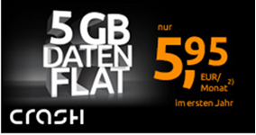 crash-tarife.de Dauerangebot Surf-Flat 5000 nur 5,95 Euro monatlich