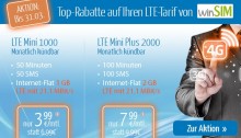 Super günstige LTE 4G Aktionstarife für Ihr Smartphone zum Mini-Preis ab 3,99 Euro monatlich