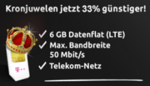 crash-tarife Deal mit 6 GB LTE 4G Telekom D1-Datenflat