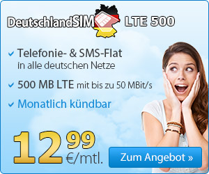 Zur DeutschlandSIM LTE 4G Smartphone Allnet-Flat LTE 500