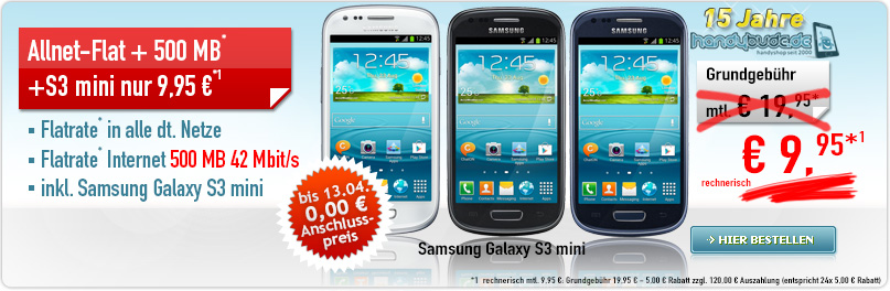 Tele2 Allnet-Flat inklusive 500 MB LTE 4G Highspeed Datenvolumen nur 9,95 Euro monatlich