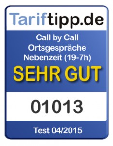 Tele2 Tariftipp.de Siegel 04-2015 Call-by-Call
