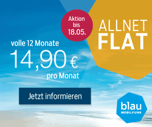 blau Mobilfunk Smartphone Allnet-Flat Aktionstarif bis 15.05.2015