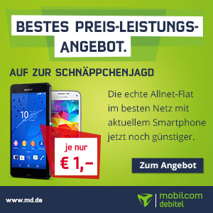 mobilcom-debitel Frühlings-Aktionsangebot - Eine echte Allnet-Flat - Die Special Allnet - im Top Telekom D1-Netz nur 16,96 Euro monatlich