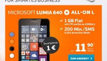 Das Lumia 640 inklusive Simyo Smartphone-Tarif für nur 11,90 Euro monatlich
