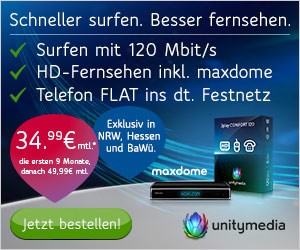 Unitymedia 3Play Angebot - Telefon - Internet - Digitales HD-TV