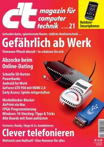c´t Magazin für Computer-Technik - Ausgabe 21 vom 19.09.2015