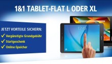 Die 1&1 Tablet Flat L und XL im Februar mit vergünstigten Grundgebühren und Startguthaben
