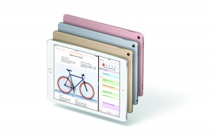 Das neue Apple iPad Pro mit 9,7 Zoll Retina-Display in den Farben Silber, Space Grau, Gold, sowie dem neuen Roségold